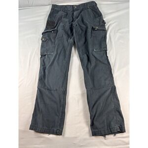 Carhartt Cargo Pants Mens 34x34 Relaxed Fit Work Utility Ripstop Blue B342